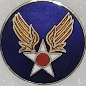 3/4"D U.S. Army Air Corps / Air Forces WWII "Hap Arnold" Emblem Novelty Hat Pin